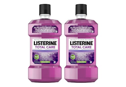 2 Bottles of Listerine Total Care Mouthwash