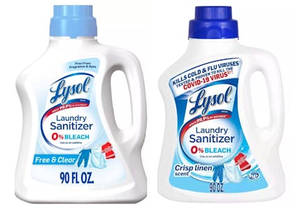 2 Lysol Laundry Sanitizer 90-Ounce