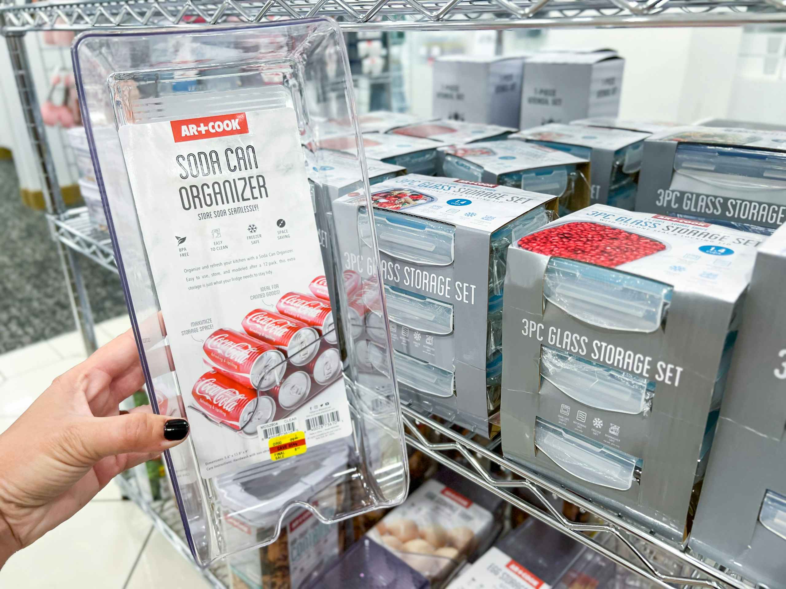 food storage containers on shelf at macys