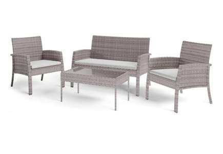 4-Person Wicker Outdoor Seating Set