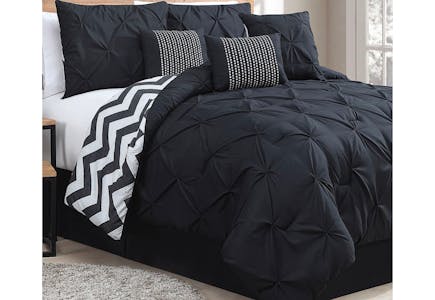 Black 7-Piece Comforter Set