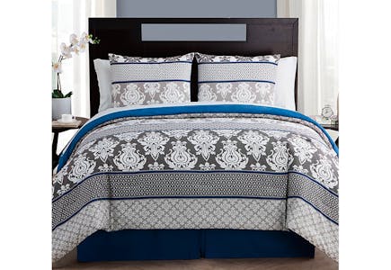 Blue Beckham 8-Piece Comforter Set