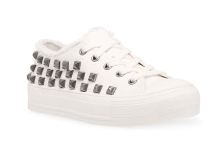 Women's White Studded Sneaker