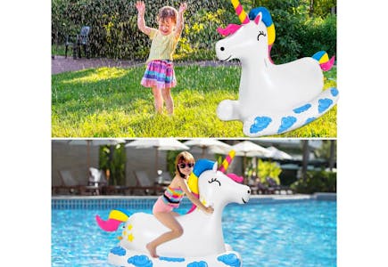 2-in-1 Unicorn Sprinkler & Float