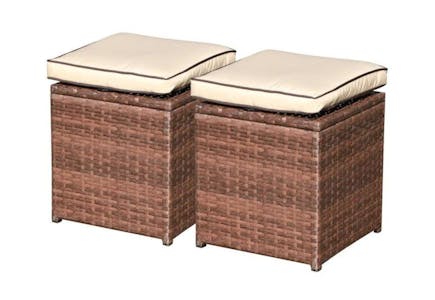Cushioned Ottoman 2-Count Set