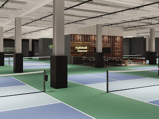 the interior of pickleball america