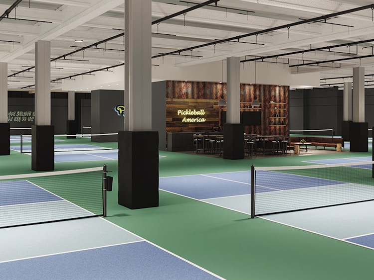 the interior of pickleball america