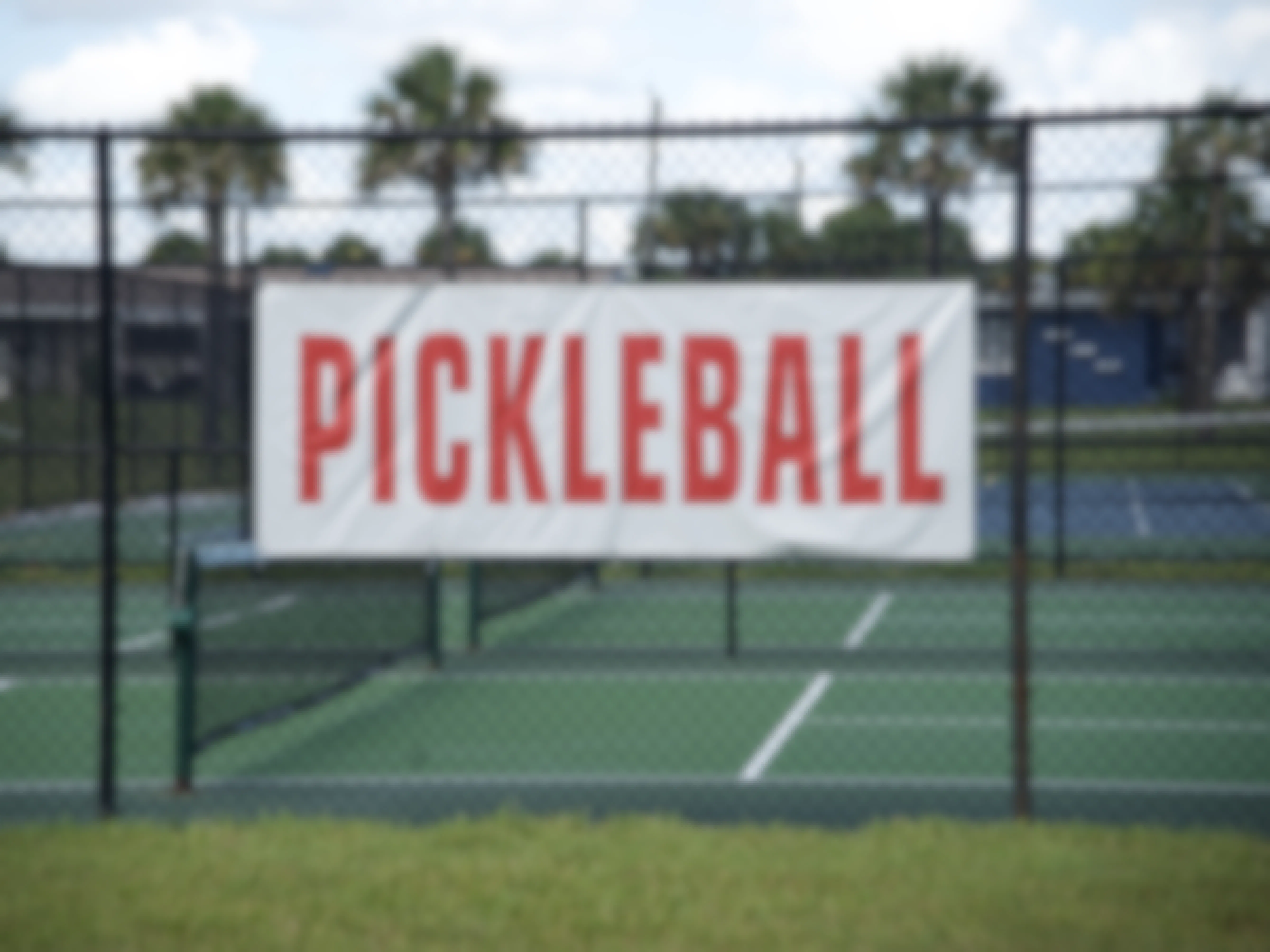 a pickleball court