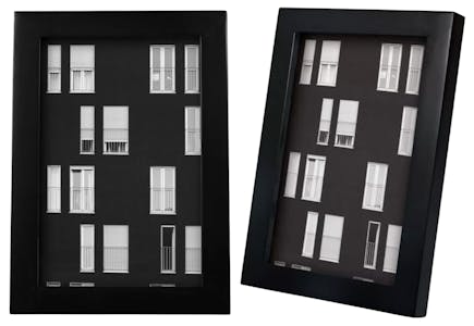 Tabletop or Wall Thin Black Wood Frames