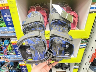 black & blue kids sandals