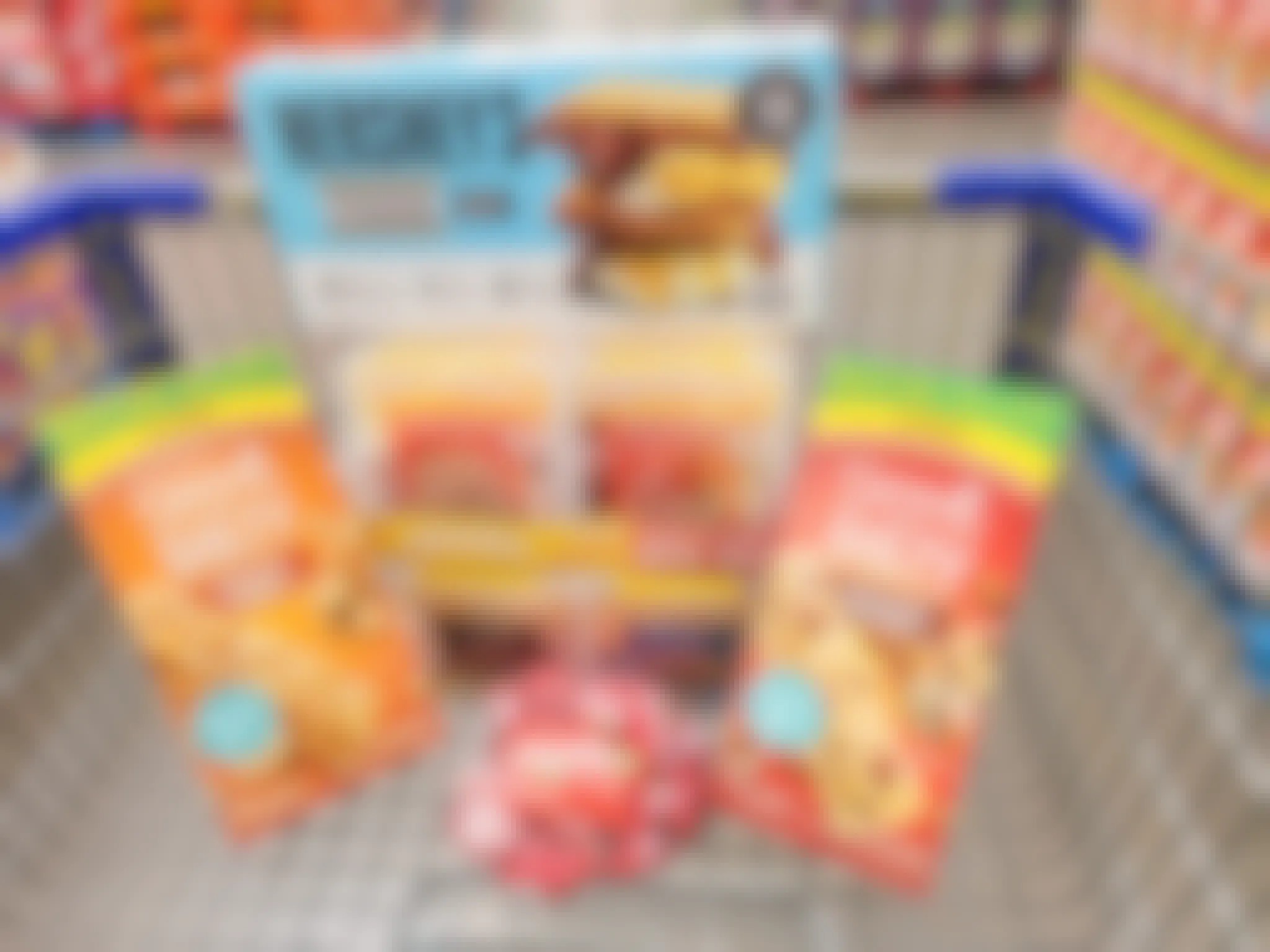 cart full of snacks