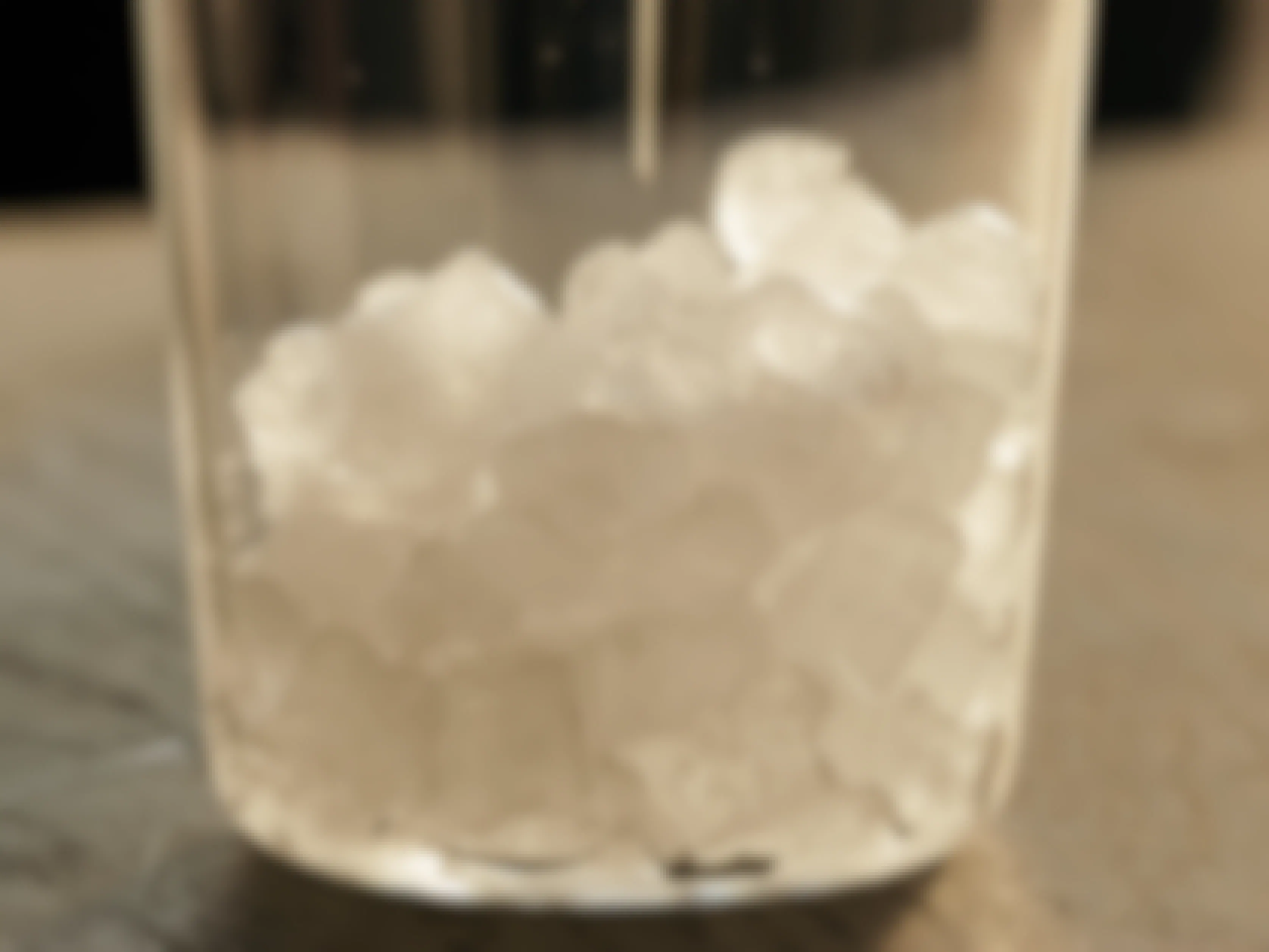 nugget ice in a glass