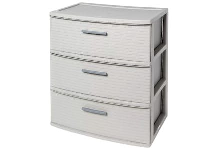 3-Drawer Wide Tower