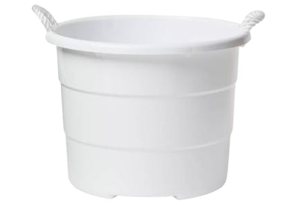 10-Gallon White Beverage Tub with Rope Handles