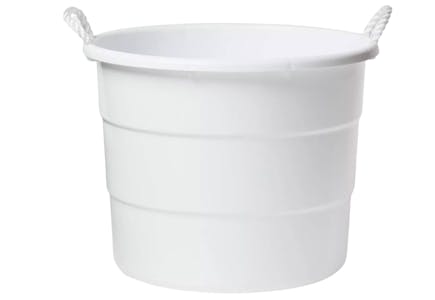 18-Gallon White Beverage Tub with Rope Handles