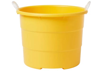 18-Gallon Yellow Beverage Tub with Rope Handles