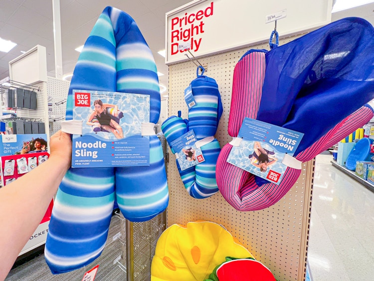 Big Joe noodle slings on display at Target