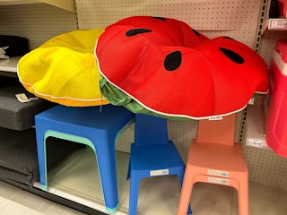 Two Big Joe fruit slice pool floats at Target