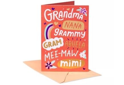 "Nana, Grammy, Abuela" Mother's Day Card