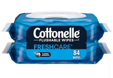 Cottonelle Flushable Wipes, 84 ct