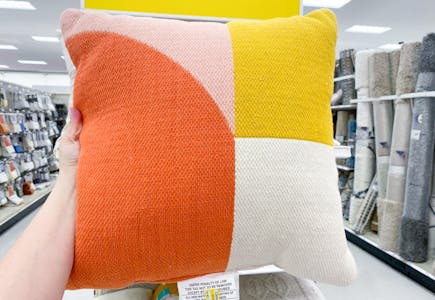 Color Block Square Throw Pillow