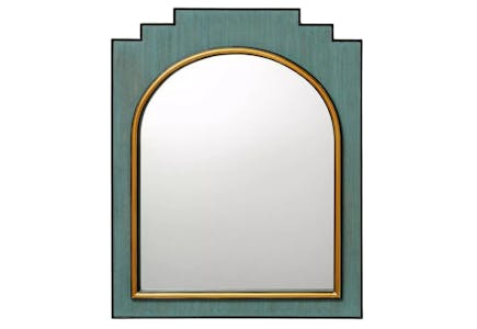 Jungalow Wood and Brass Wall Mirror