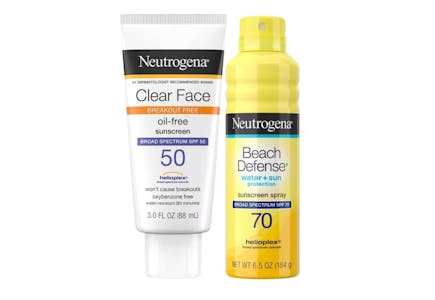 2 Neutrogena Sun Care Products