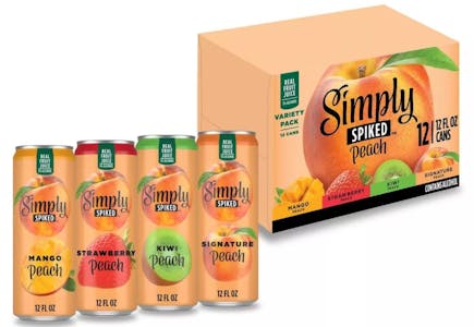 Simply Spiked Peach Variety Pack, 12 ct