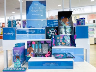 the new little mermaid collection on display at ulta