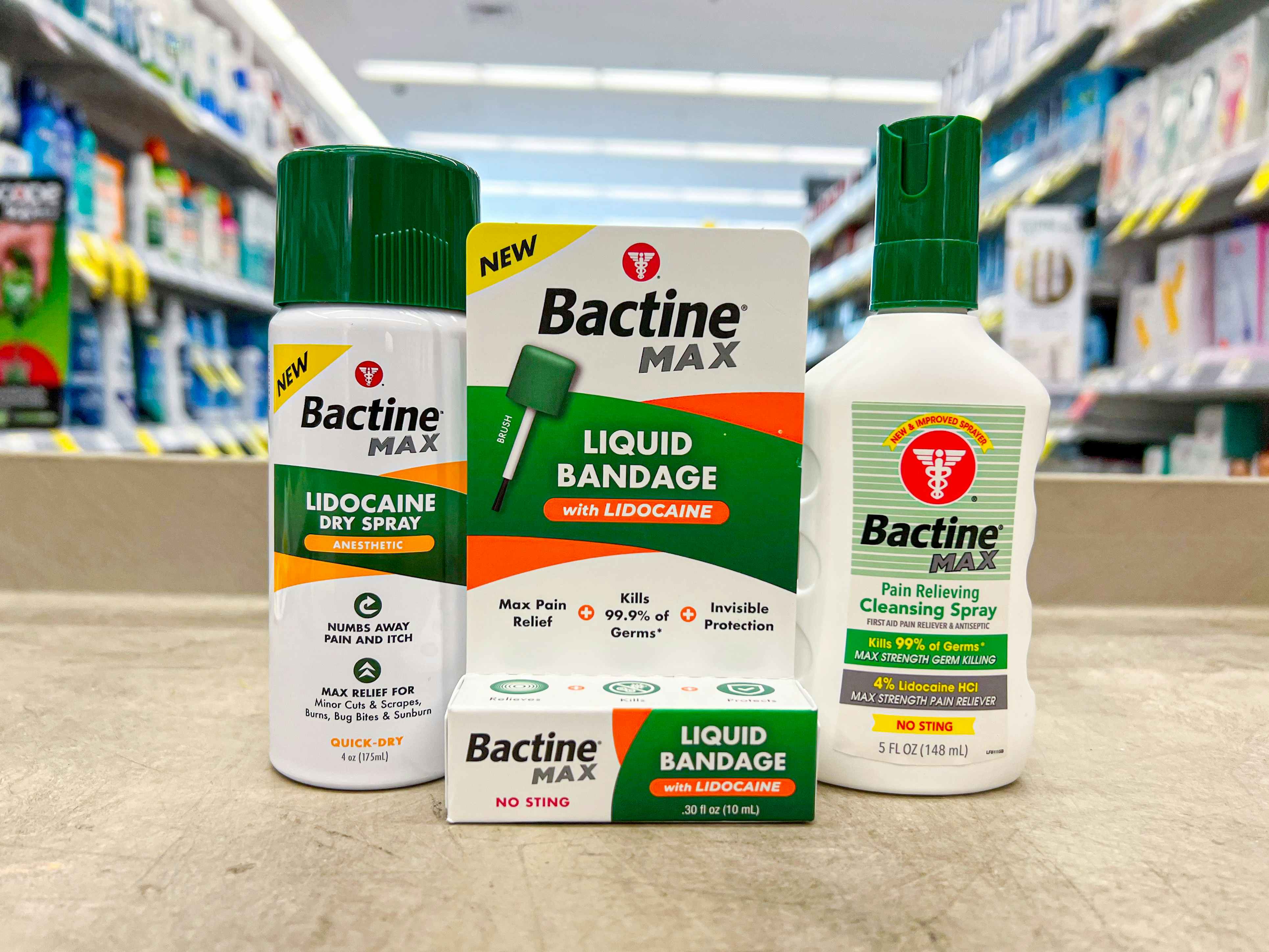 Bactine Max products at Walgreens