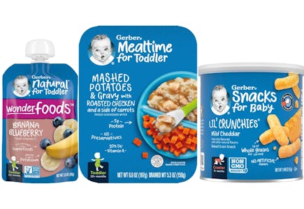 Buy 8 Gerber Pouches, Meals, and Snacks