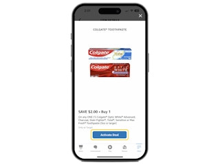 screenshot of a colgate rebate offer in the alexa app
