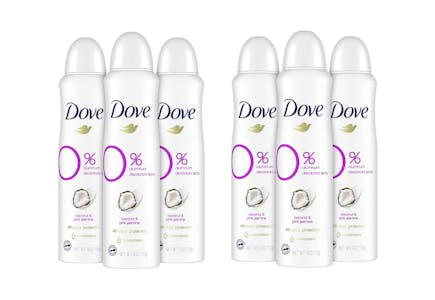 6 Dove Deodorant Sprays