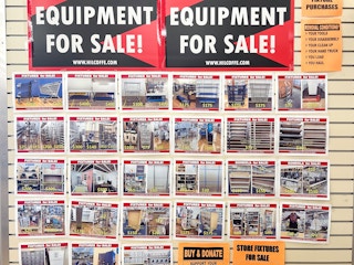 Fixtures and equipment for sale at the buybuyBaby liquidation sale