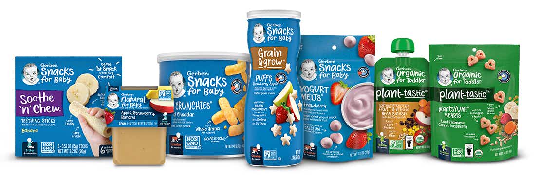 gerber baby and toddler snacks