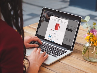 Someone adding some custom engraving to their Hydroflask order