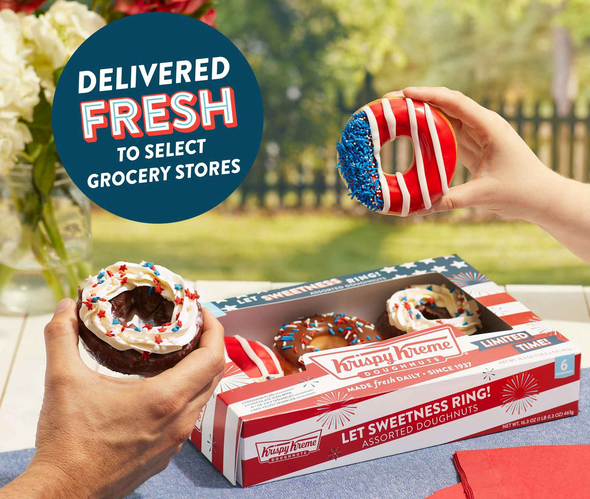 Krispy Kreme Fourth of July Donuts Free Krispy Kreme Donut on July 4th