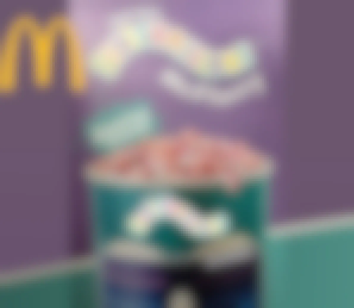 a photo of the Squishmallows McFlurry from McDonald's. 