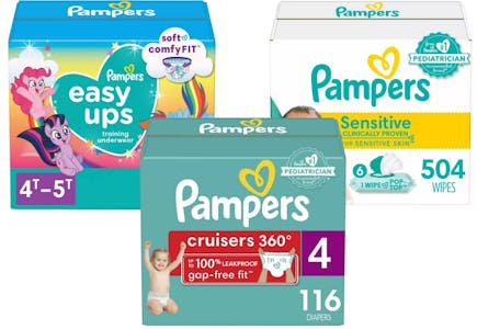 Pampers Diapers + Wipes and Easy Ups