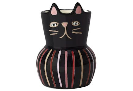 Ceramic Family Cat Outdoor Planter in 2 Colors & Sizes