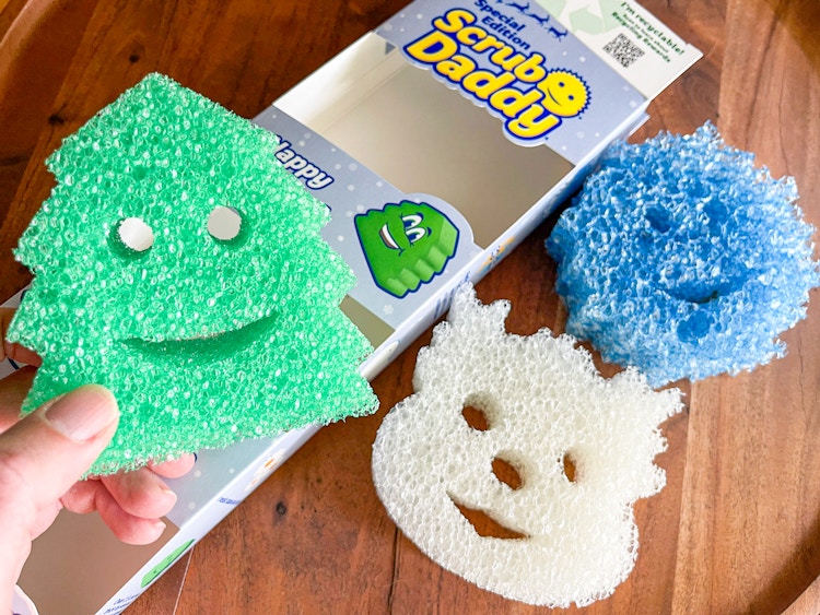 Three holiday edition scrub daddy scrubbers