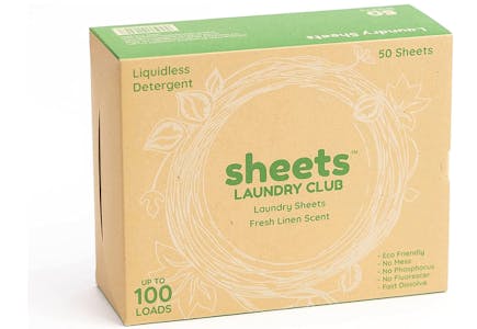 Sheets Laundry Club Laundry Detergent Sheets, 50 Count