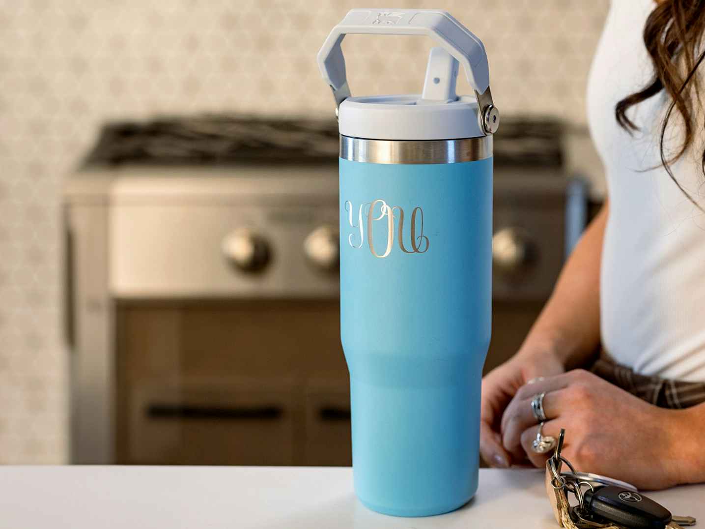 Personalized Engraved Stanley Cup Water Bottle Tumbler Cup 