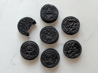 super mario oreo cookies on table