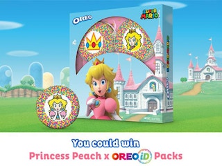 a Princess Peach pack on a Mushroom Kingdom background