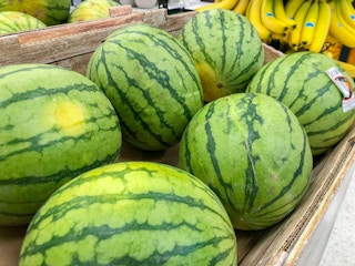 watermelon in a bin at target