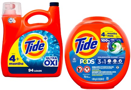 2 Tide Detergents — 166 Loads
