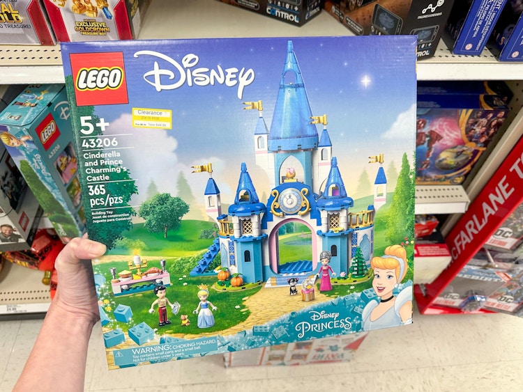 lego disney princess set with a clearance sticker at target