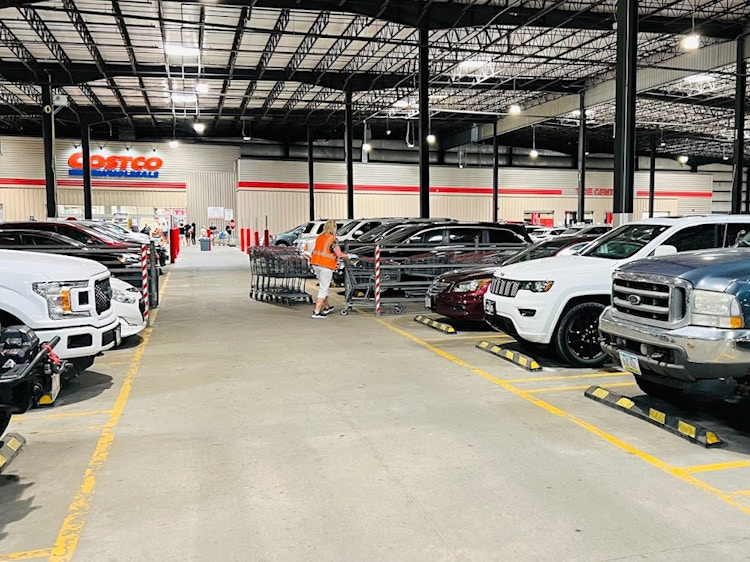 covered parking at a costco location in coralville iowa
