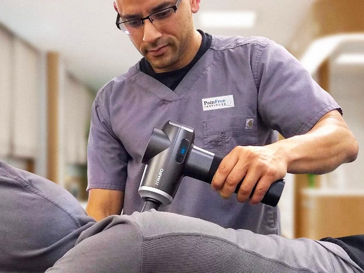 a person giving a massage 